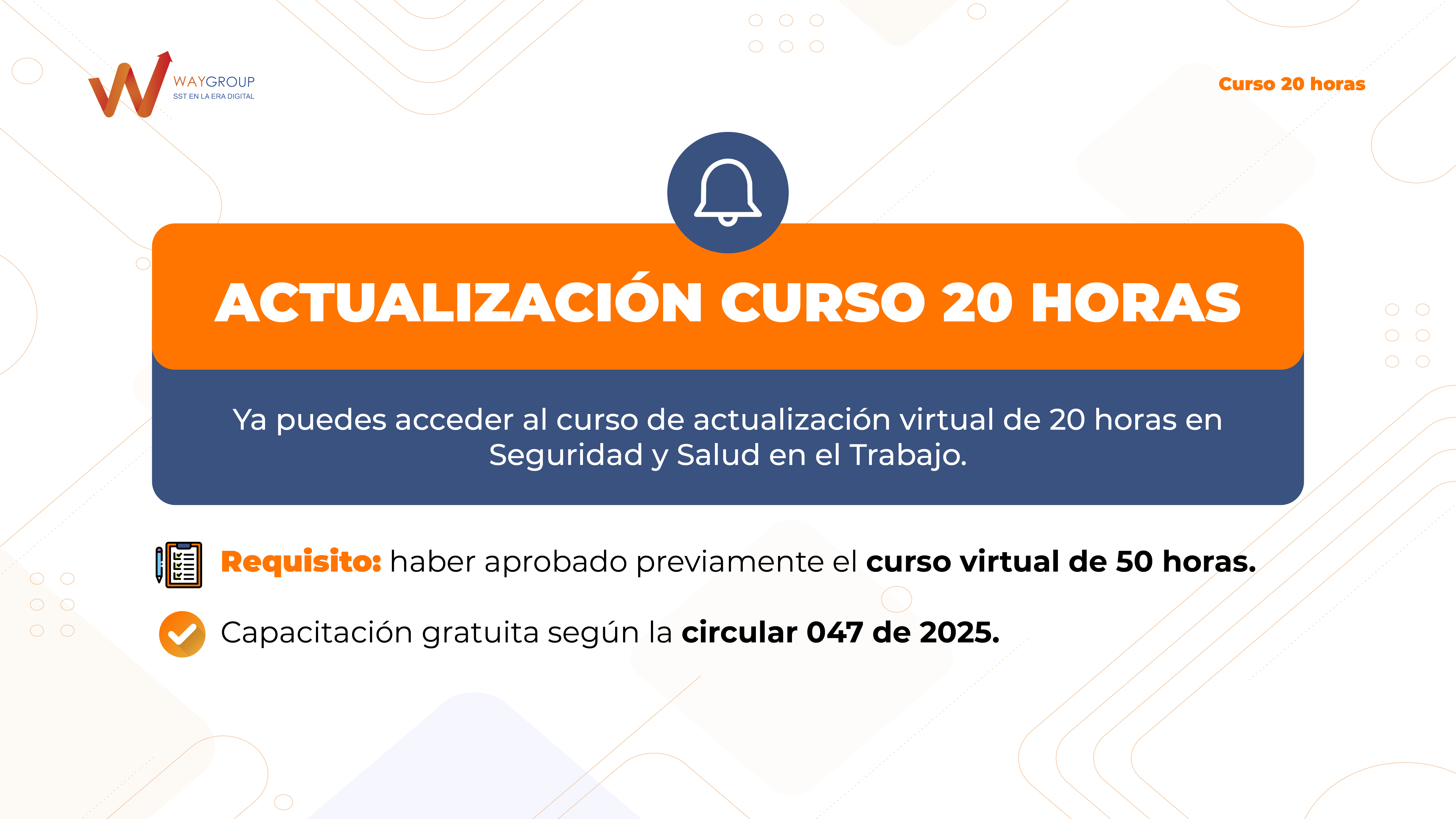 Banner del curso de 20 horas SG-SST