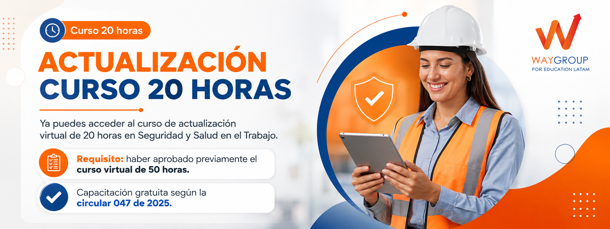 Banner del curso de 20 horas SG-SST